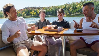 Stepfathers Jax Thirio And Dalton Riley Take Turns Pounding Their Twink Stepsons On A Boat