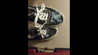 Huge load on gf's black Vans Era sneakers after 1 week abstinence