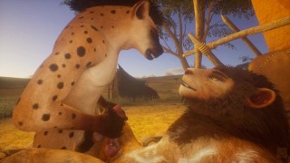Yiff Hyena And Lion Gay Furry In The Wild