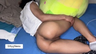 While Lying On The Bed A Beautiful 18-Year-Old Boy Gets Fucked Hard