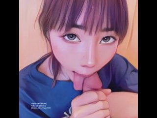 Cute Asian Teen Blowjob_Gets Crazy Facial - Anime_Remake