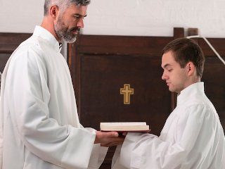 Hunk Old Priest Seed Bearer Teaches Altar Boy Marcus Rivers How To Obey The Order - Yesfather