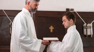 Anal Creampie Yesfather Hunk Old Priest Seed Bearer Teaches Altar Boy Marcus Rivers How To Obey The Order