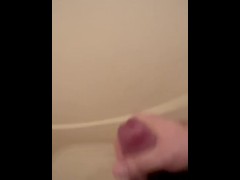 Huge cumshot in the shower
