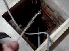 Pissed in the shaft at work