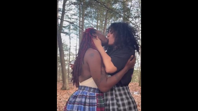 Ebony Latina Lesbian - Ebony and Latina Lesbian Couple Makeout after School - Pornhub.com