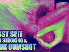 (ASMR) Sloppy Spit Cock Stroking With Dirty Whispering & Huge Cumshot -Male Solo