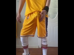 Masturbation show by basketball boy