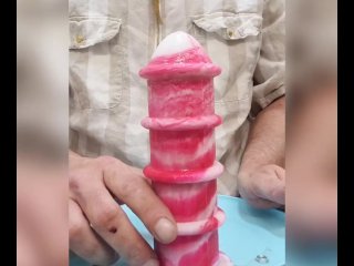 Pierced Pussy With Huge Dildo Stretching An Gaping Pussy