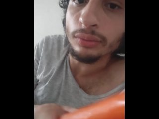 Sticking A Carrot On My Asshole Hot Guy