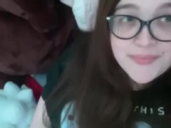 Aussie Trans Teen Plays with Her Cock