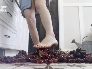 For My Foot FetishLovers, Just Crushing Grapes_with My_Feet