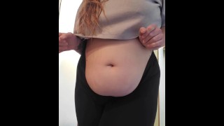 BBW Gets Unexpected Surprise When She Gets Caught Twerking And Playing With Her Belly