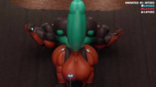 Animation Of Synth Muscle Hyper Cock Growth