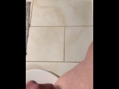 Fast Jack cumming in the bathroom