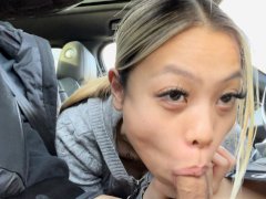 Asian Teen’s FIRST TIME giving ROADHEAD!!! SHE SWALLOWED IT ALL!!!