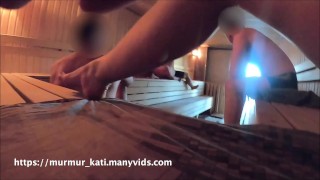 Wife Strangers Are Teased By The Wife In The Sauna