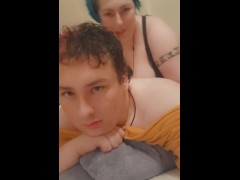 Fucked by my blue haired girlfriend 💙