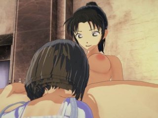 Detective Conan - Suzuki Sonoko And Kazuha Toyama Lesbian 3D Hentai