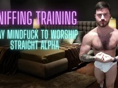 Sniffing instructions - gay mindfucked to worship straight alpha