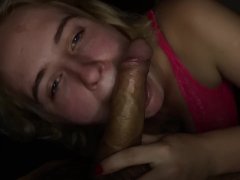 She loves to suck. blowjob. deepthroat. swallow. oral sex with teen girl