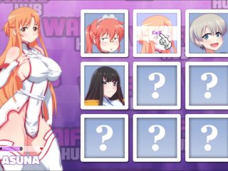 Waifu Hub [Hentai Parody Game Pornplay ] Ep.1 Asuna Porn Couch Casting