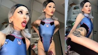 Dildo Egirl Sucks Dragon Dildo And Enjoys Jumping On It