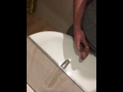 Pissing in a public sink