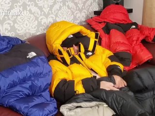 North Face Baltoro_Leather Sofa Fun With Four Down Jackets