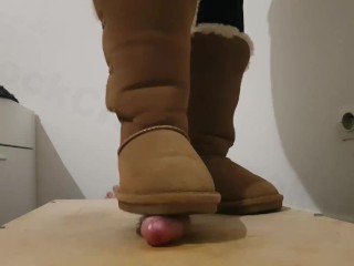 Cock Crush Cum with Winter Boots