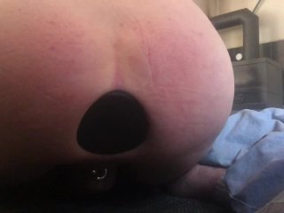 Extreme Huge Buttplug Destoying His Sloppy Anal Hole