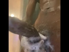 Playing with Horny BBC in Shower🚿🧼