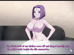 Waifu Hub S2 - Adult Raven from Teen Titans [ Parody Hentai game PornPlay ] Ep.1 Raven stripped