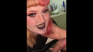 POV EMO BADDIE CHOKES ON COCK