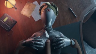 Titjob Animation Game Atomic Heart Black Guy Tits Fuck Robot Girl Big Boobs Cum On The Face Titjob