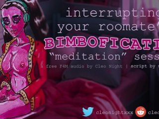 Your Roommate Is Naked And Listening To Bimbofication Audios. She's Obsessed With Cock! Help Her!