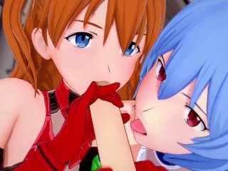 Asuka And Rei Give A Blojob In Pov Neon Genesis Evangelion 3D Hentai Parody
