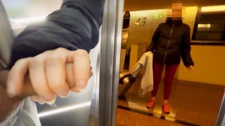 Elevator Dick Flash An Unknown Hotel Sporty Girl Gives Me A Blowjob In The Public Elevator