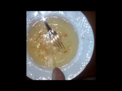 John is Pissing all out on two Plates
