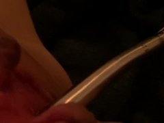 Warming up and double sounding rod penetration of urethra while  playing with my pussy