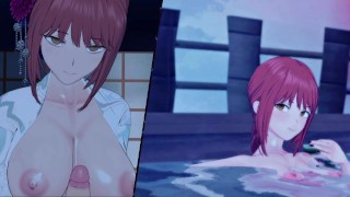 Butt Chainsaw Man Hot Spring Travel EP 2 Kobeni Getting Raw While Makima Gives Denji Getting Handjob