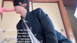 Straight ヤンキー高校生は初めてみる友達のフル勃起したチンコに戸惑いつつフェラをする