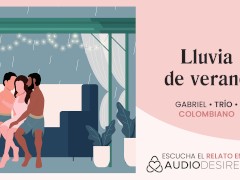 Relatos para tocarme: Trío inesperado y mi mujer no se da cuenta [audio erótico en español] 🎧