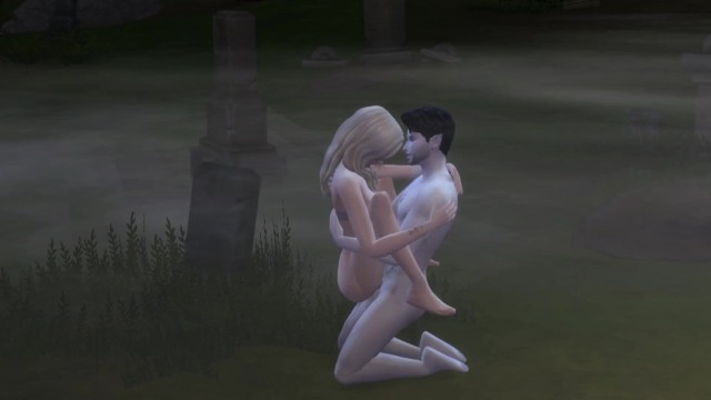 640px x 360px - Sims 4 Porn Hot Blonde Babe Fucks Vampire Guy in Graveyard - Pornhub.com