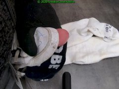 Cumshots on white Sk8erboy socks