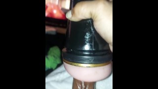 Fleshlight creampie (male moaning)