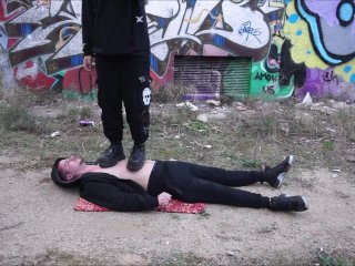 Teen Couple Trampling
