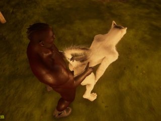 White She-wolf Moans Again_from Hunter's Big Black Cock Wild_Life