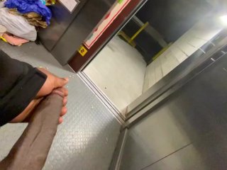 Stroking My Huge Cock On A Public Elevator (Almost Caught)
