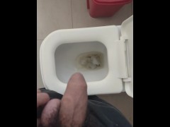 Dude Pee with his soft cock.